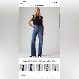 Levi’s ribcage wide leg size 25x32